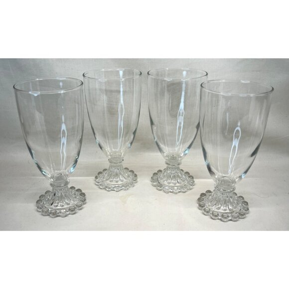 4 Vintage Anchor Hocking Crystal Clear Berwick Boopie Iced Tea Glasses 6 3/4" - Picture 1 of 8